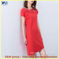 Embroidered Dress Irregular short-sleeved Embroidered Dress NEW style dress